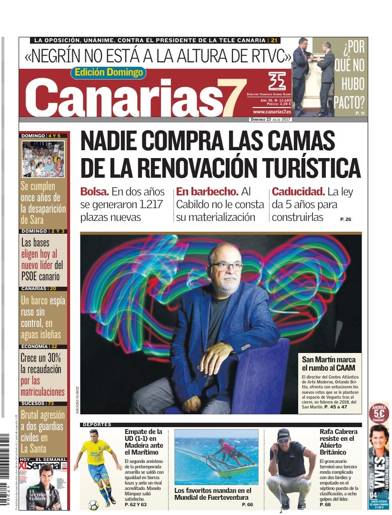 Portada Canarias7 23-07-2017