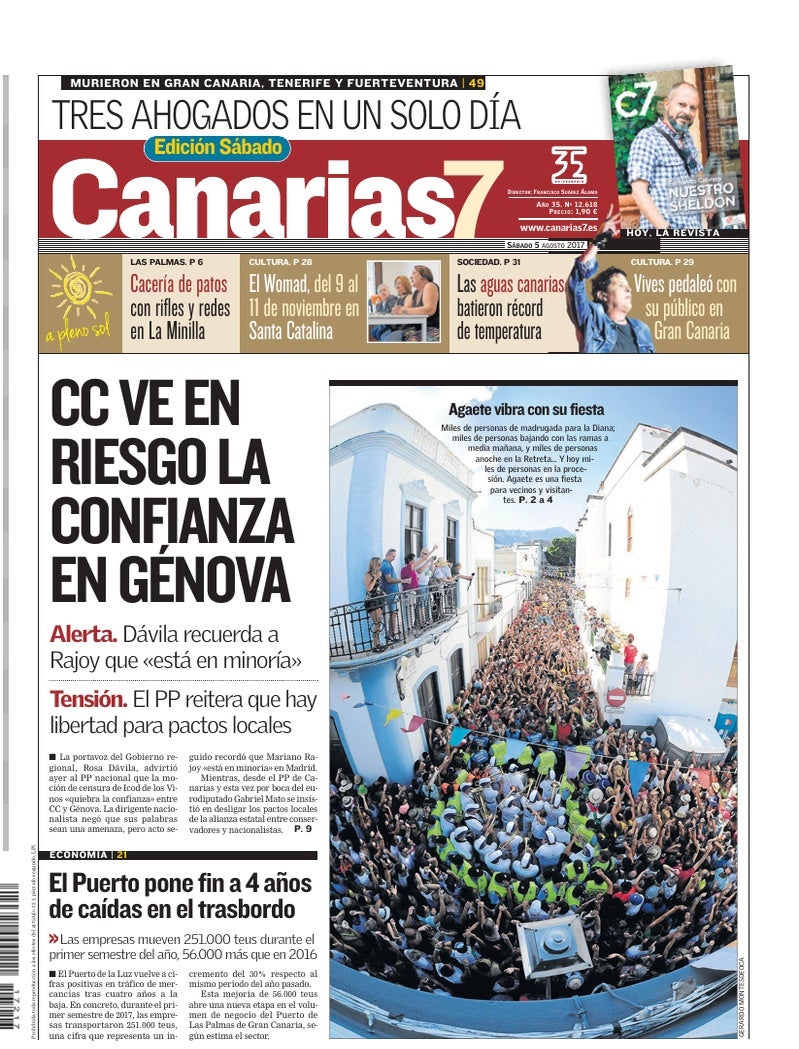 Portada Canarias7 05-08-2017