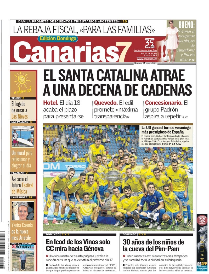 Portada Canarias7 13-08-2017