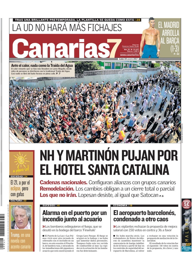 Portada Canarias7 14-08-2017