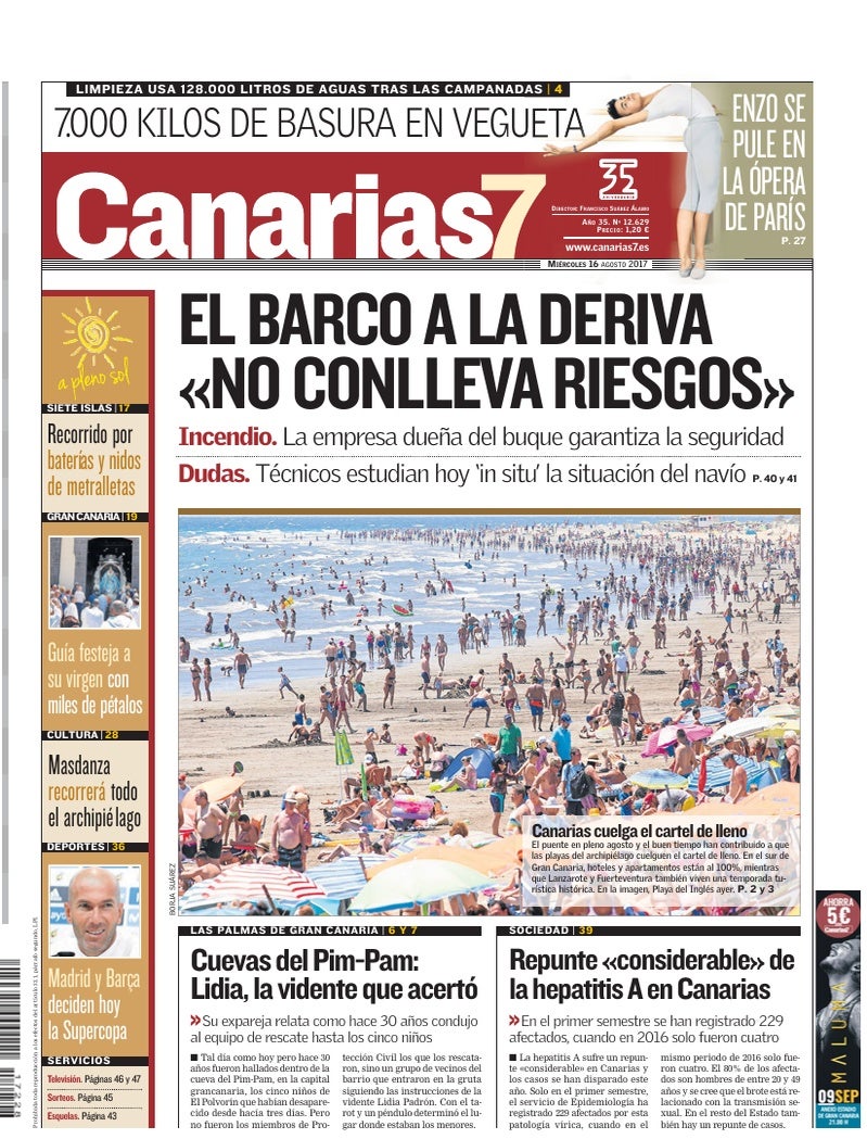 Portada Canarias7 16-08-2017
