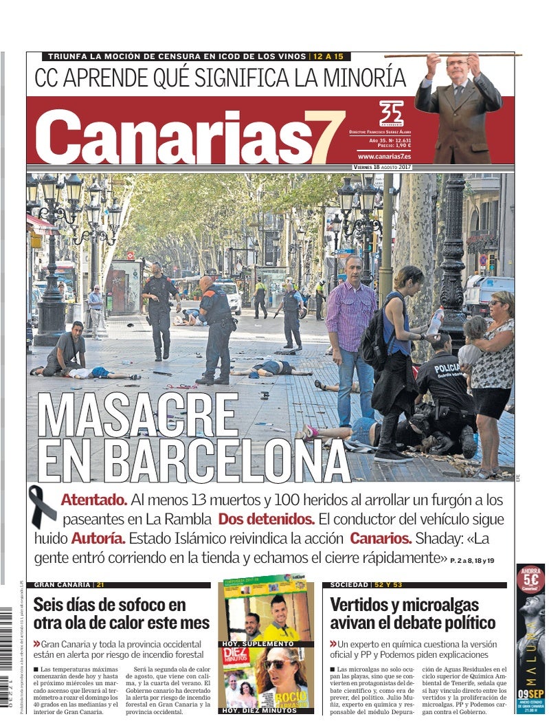 Portada Canarias7 18-08-2017