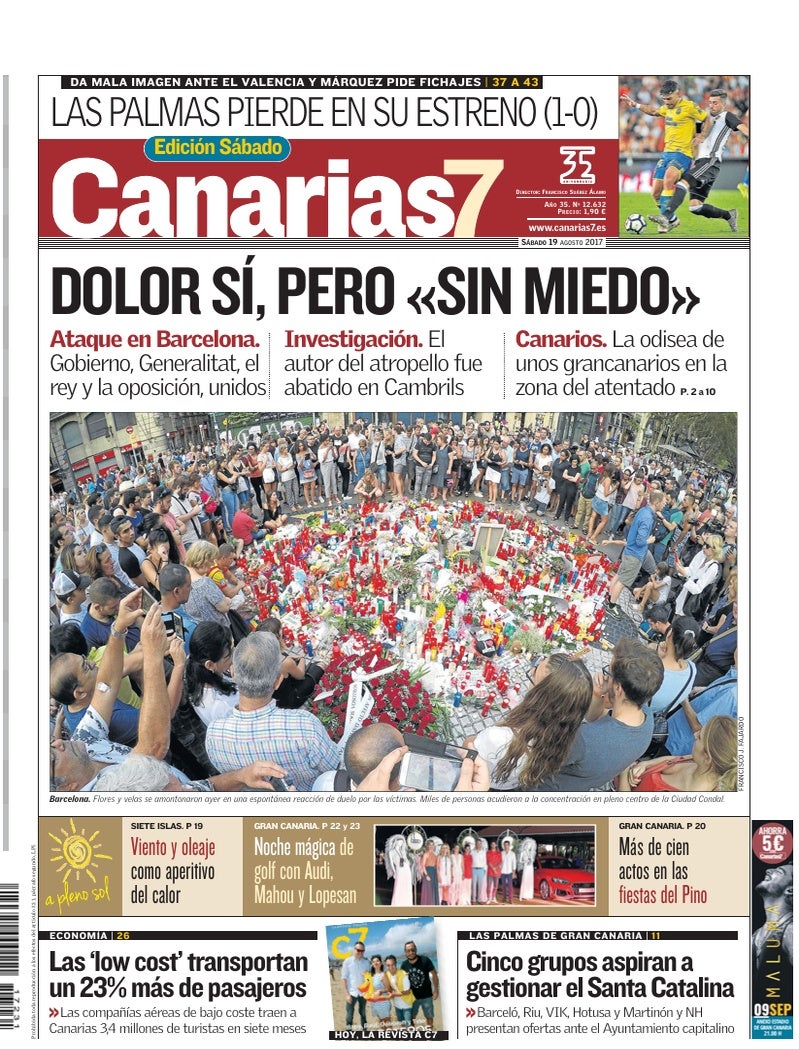 Portada Canarias7 19-08-2017