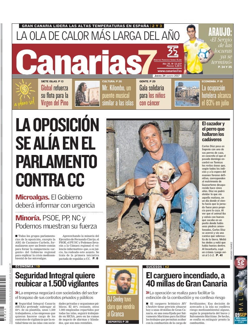 Portada Canarias7 24-08-2017