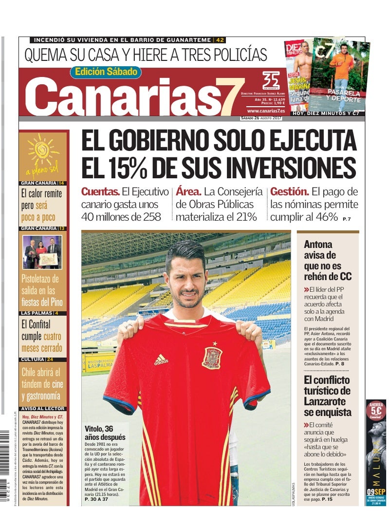 Portada Canarias7 26-08-2017