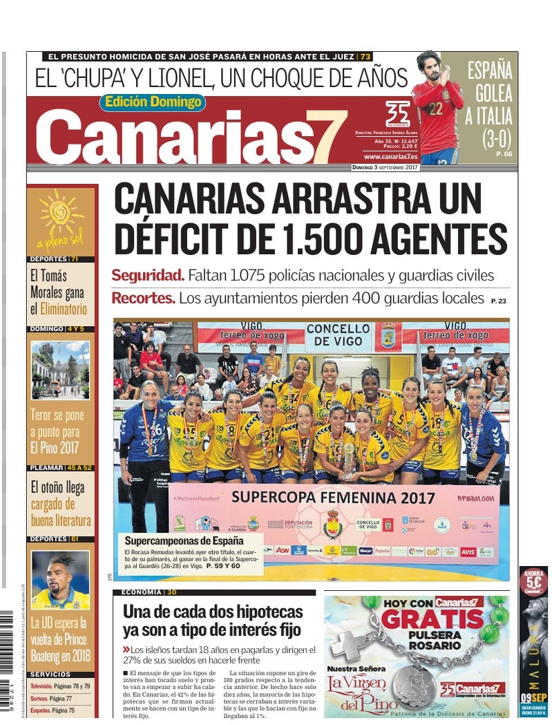 Portada Canarias7 03-09-2017