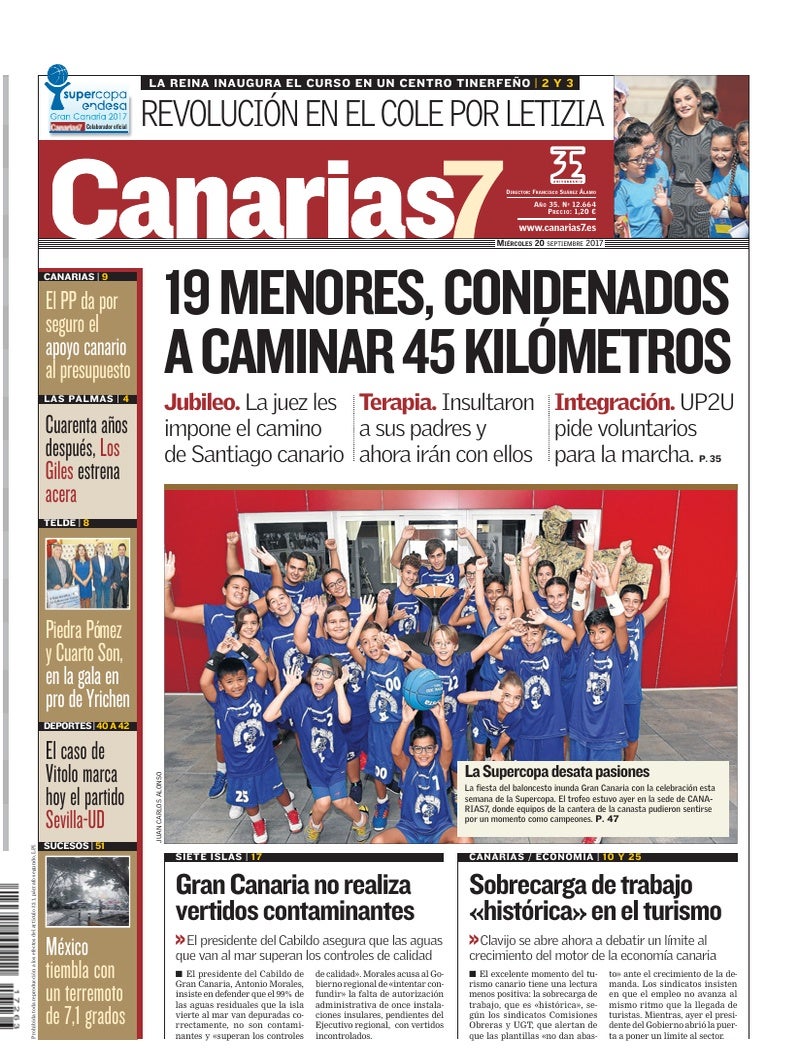 Portada Canarias7 20-09-2017