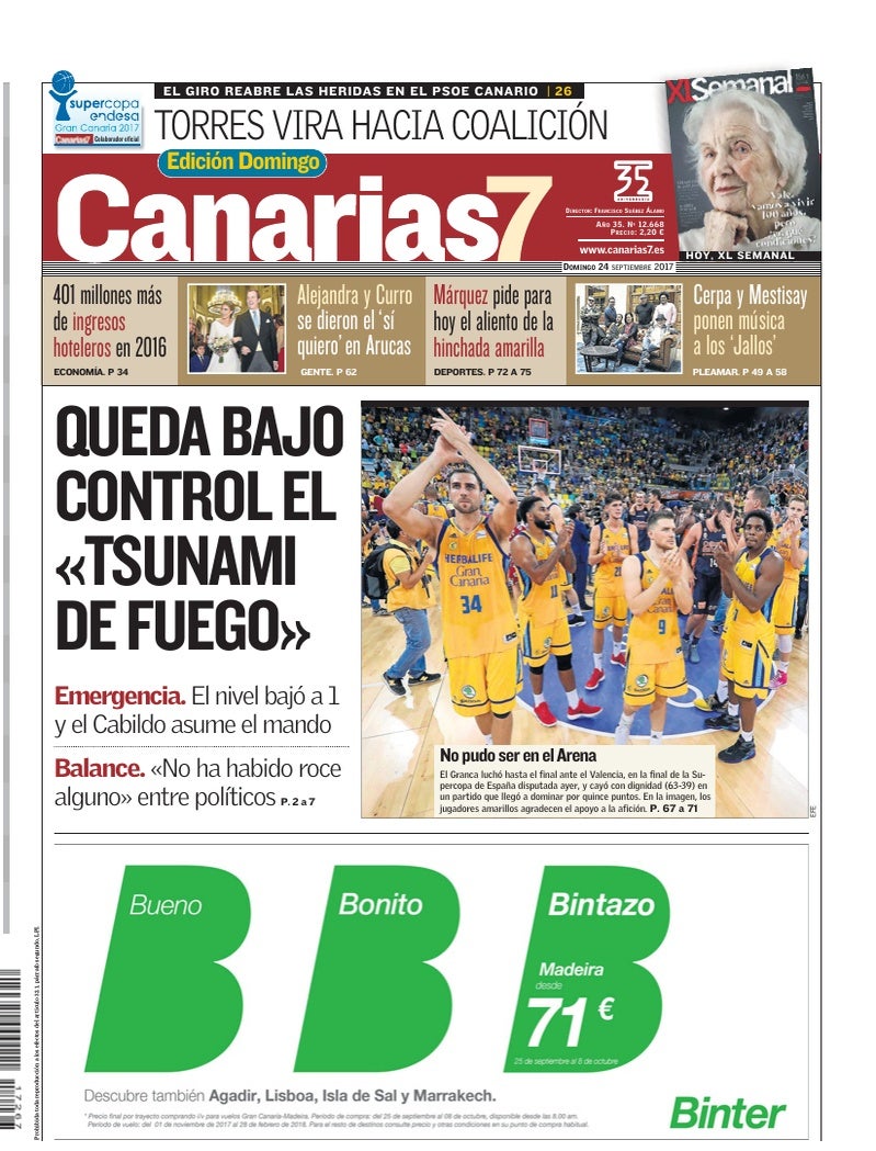 Portada Canarias7 24-09-2017