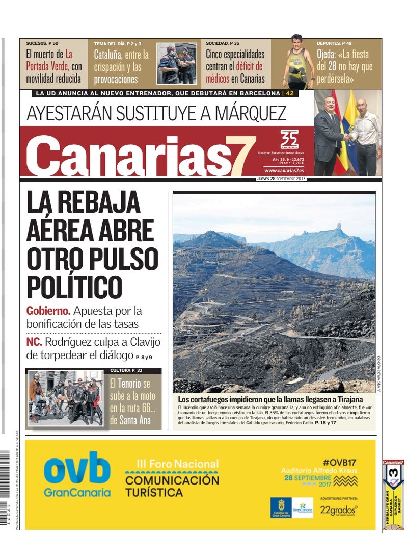Portada Canarias7 28-09-2017