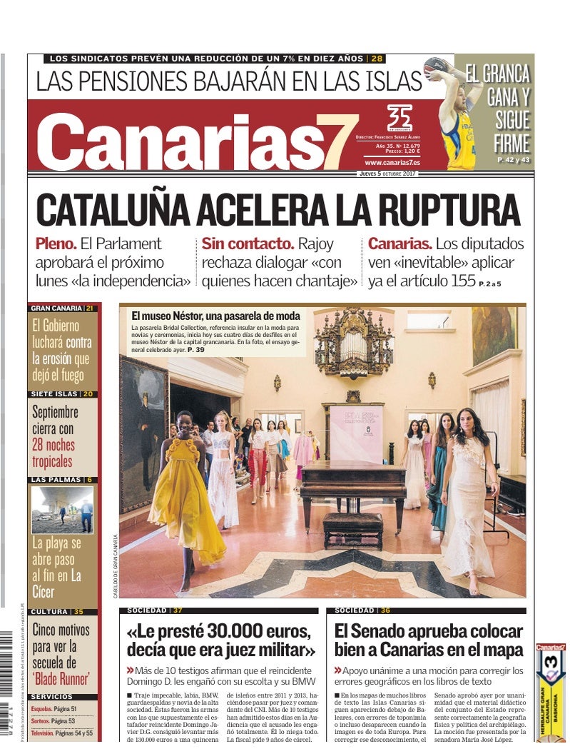 Portada Canarias7 05-10-2017