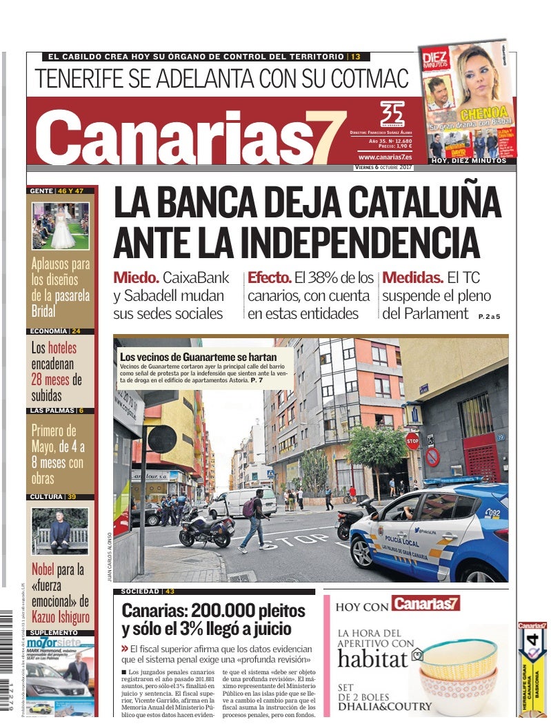 Portada Canarias7 06-10-2017