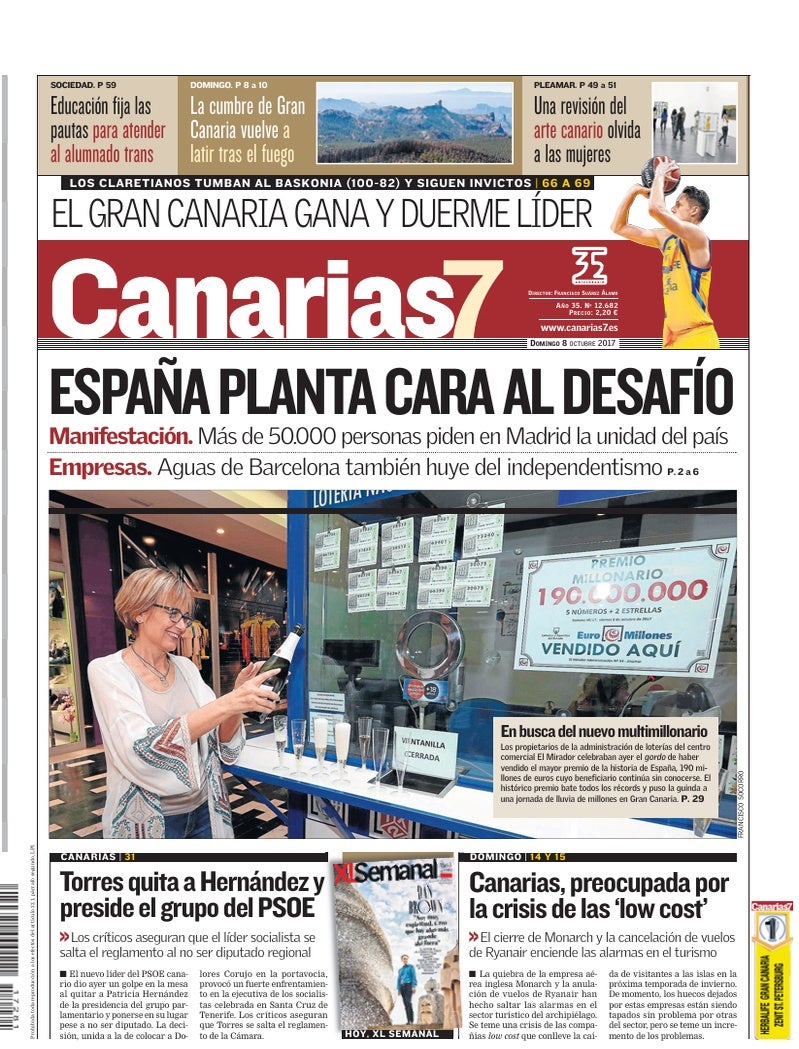 Portada Canarias7 08-10-2017