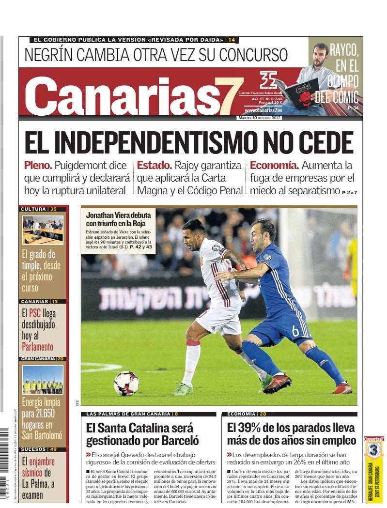 Portada Canarias7 10-10-2017