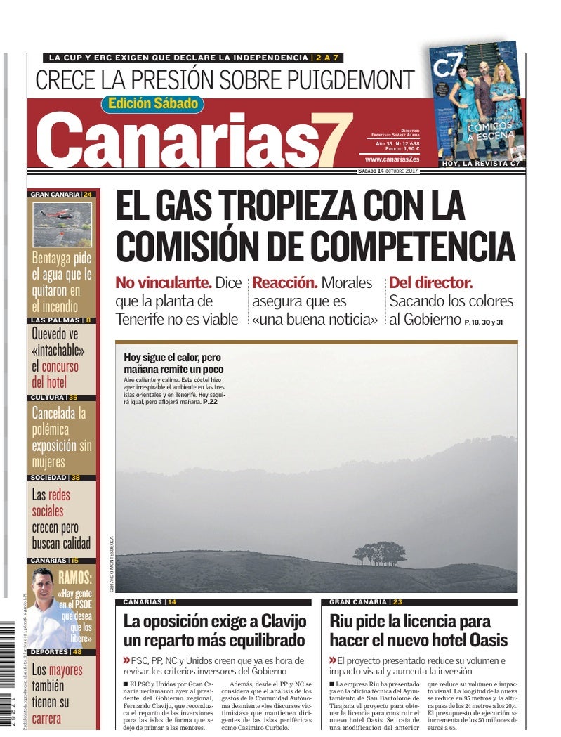 Portada Canarias7 14-10-2017