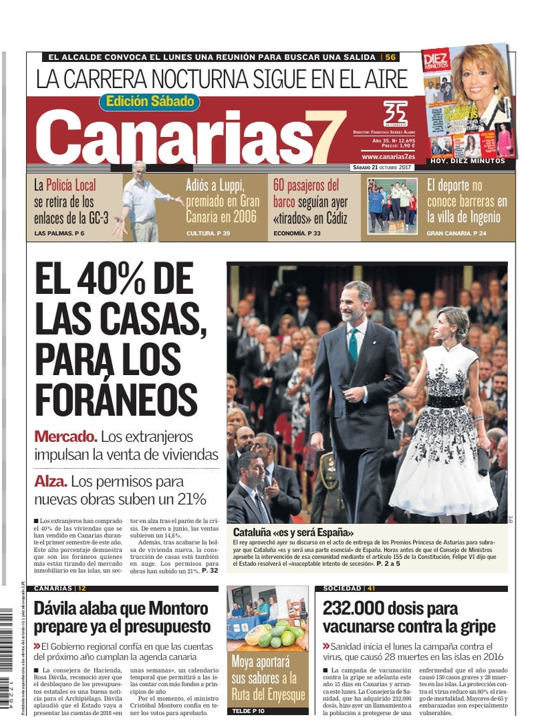 Portada Canarias7 21-10-2017