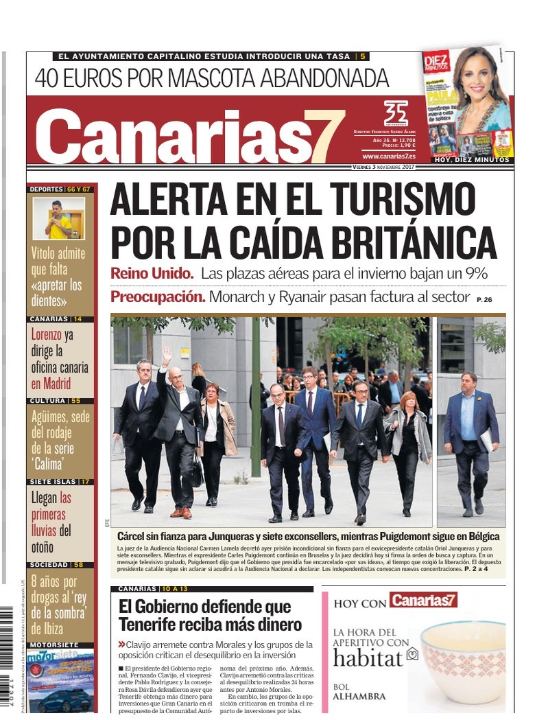 Portada Canarias7 03-11-2017