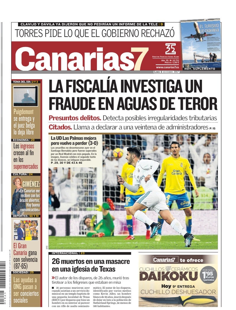 Portada Canarias7 06-11-2017