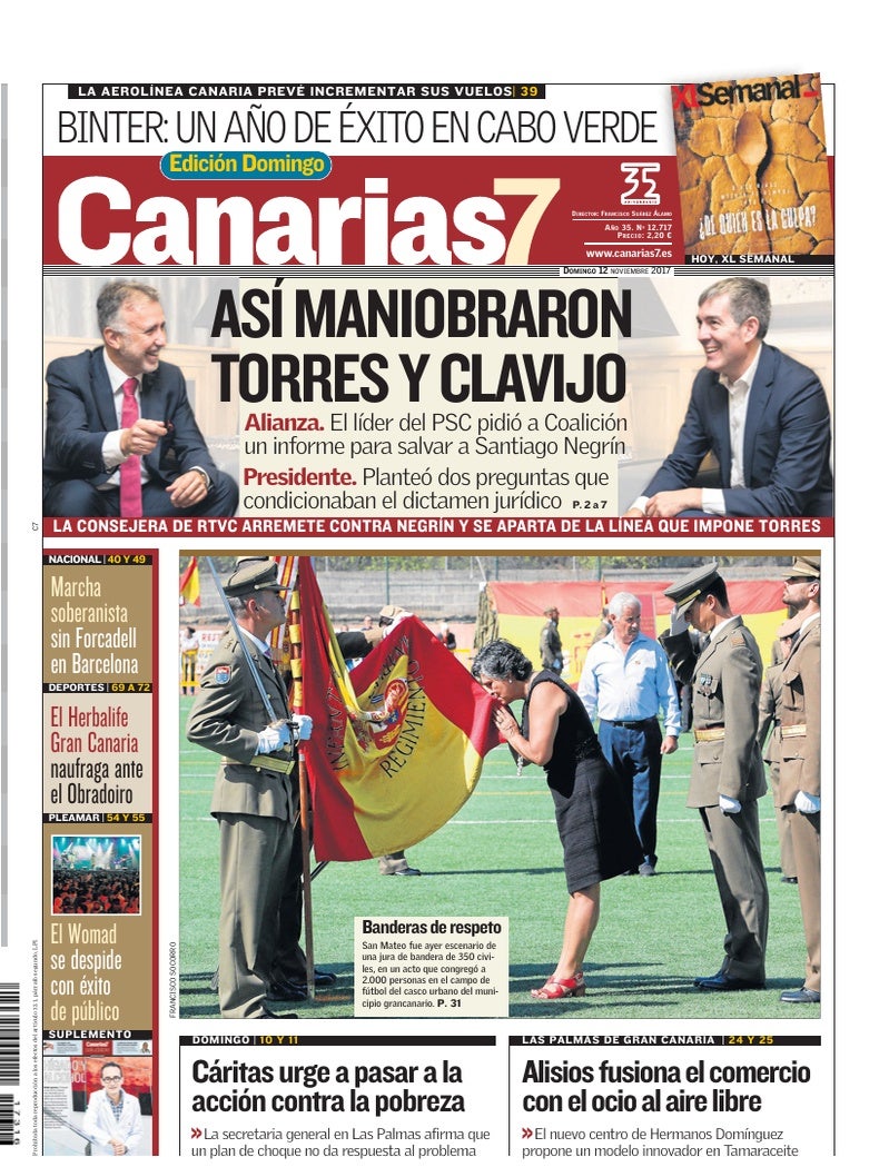 Portada Canarias7 12-11-2017