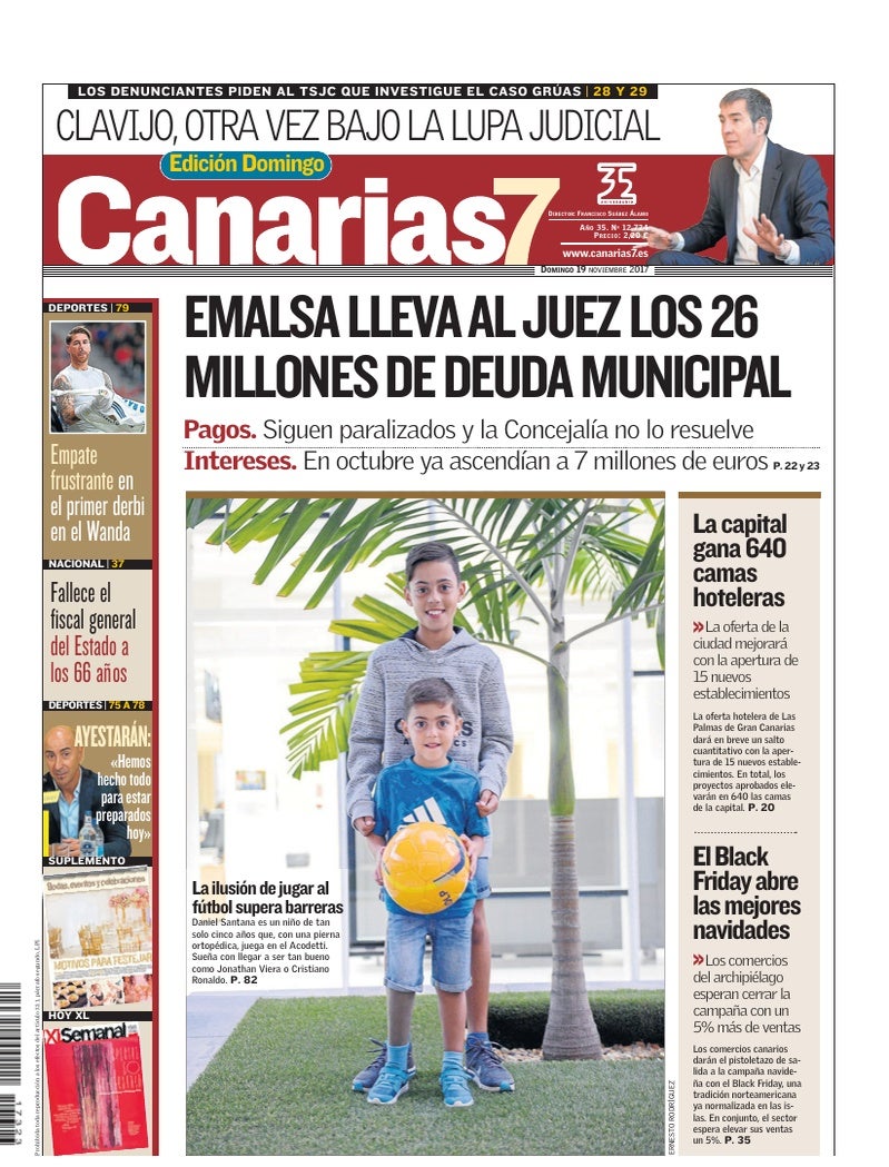 Portada Canarias7 19-11-2017