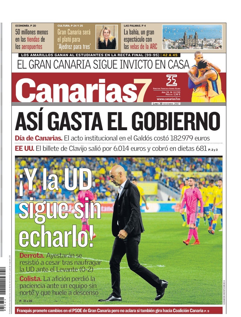 Portada Canarias7 20-11-2017