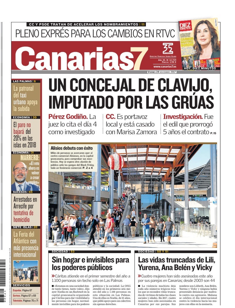 Portada Canarias7 24-11-2017