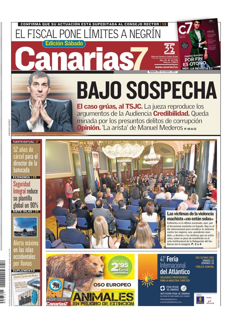 Portada Canarias7 25-11-2017