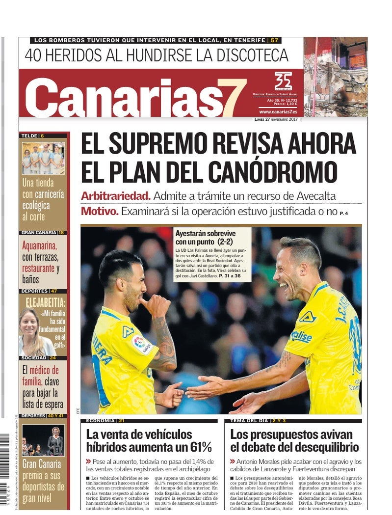 Portada Canarias7 27-11-2017