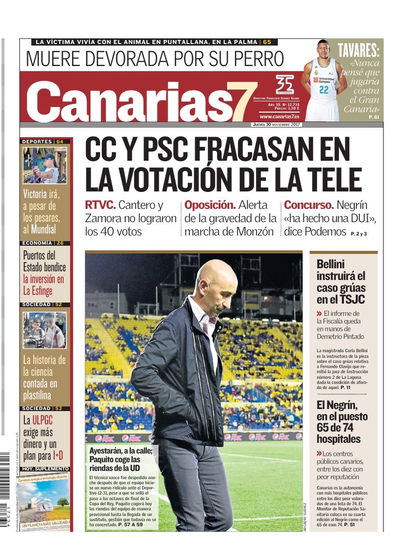 Portada Canarias7 30-11-2017