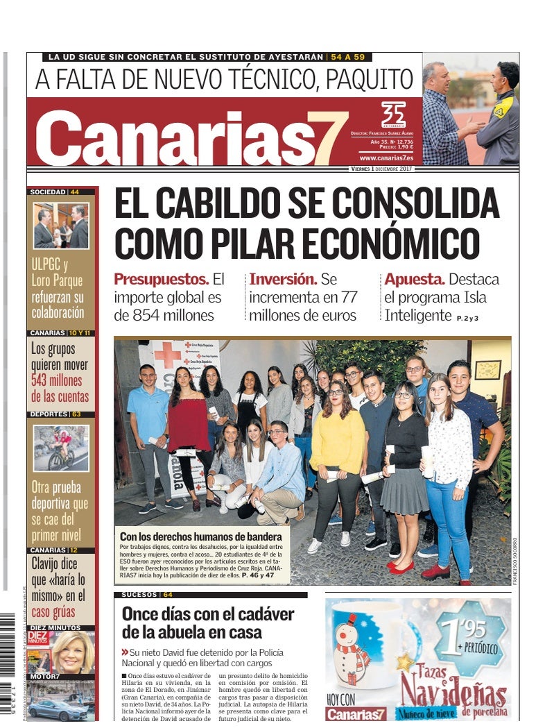 Portada Canarias7 01-12-2017
