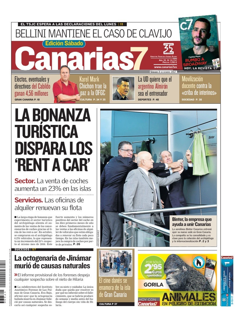 Portada Canarias7 02-12-2017