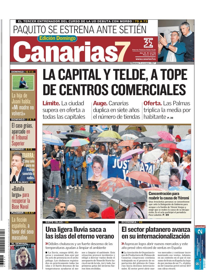 Portada Canarias7 03-12-2017