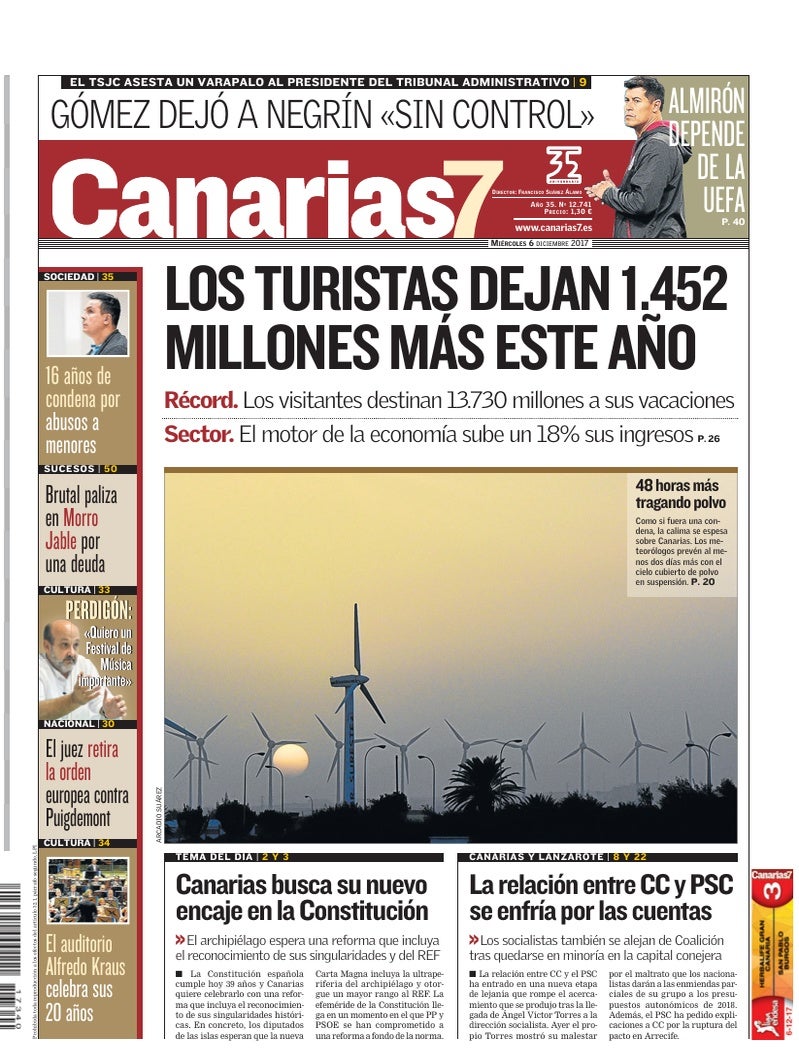 Portada Canarias7 06-12-2017