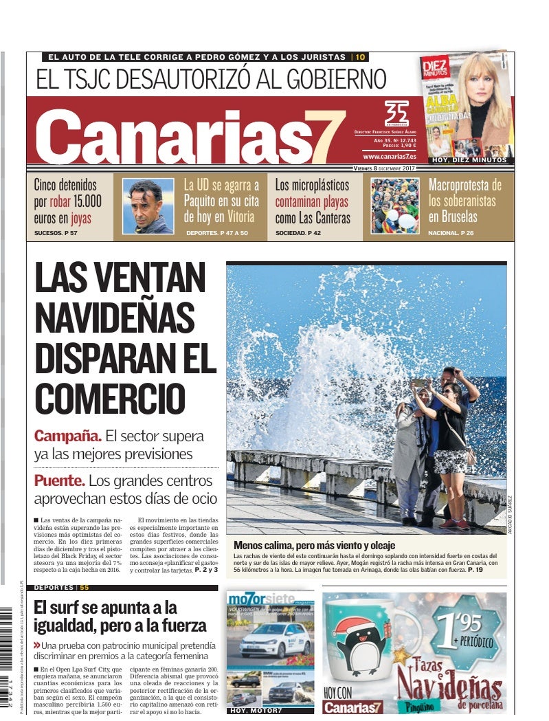 Portada Canarias7 08-12-2017