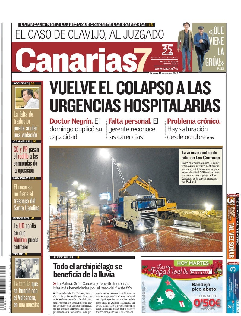 Portada Canarias7 12-12-2017