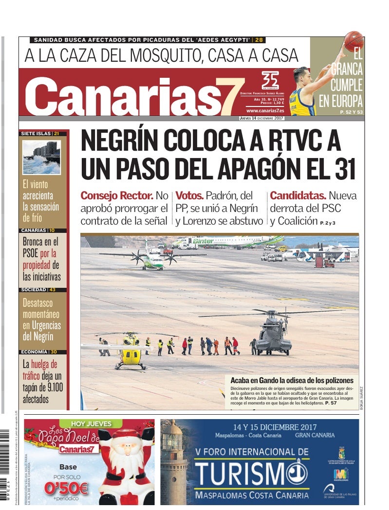 Portada Canarias7 14-12-2017
