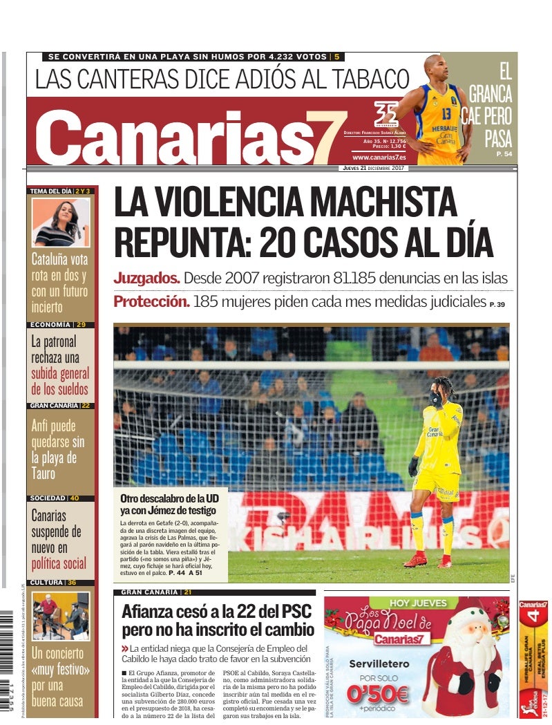 Portada Canarias7 21-12-2017