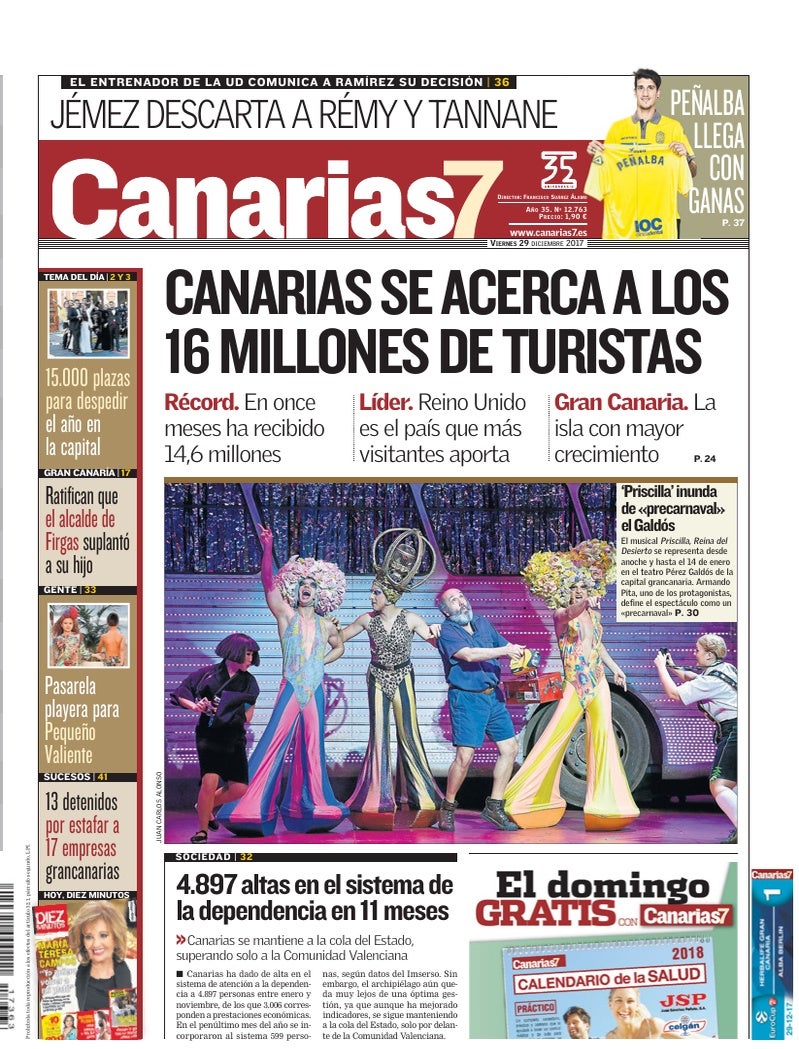 Portada Canarias7 29-12-2017