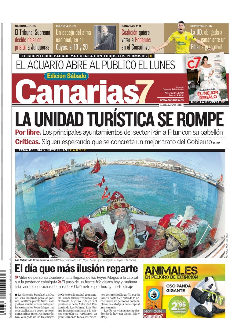 Portada Canarias7 06-01-2018