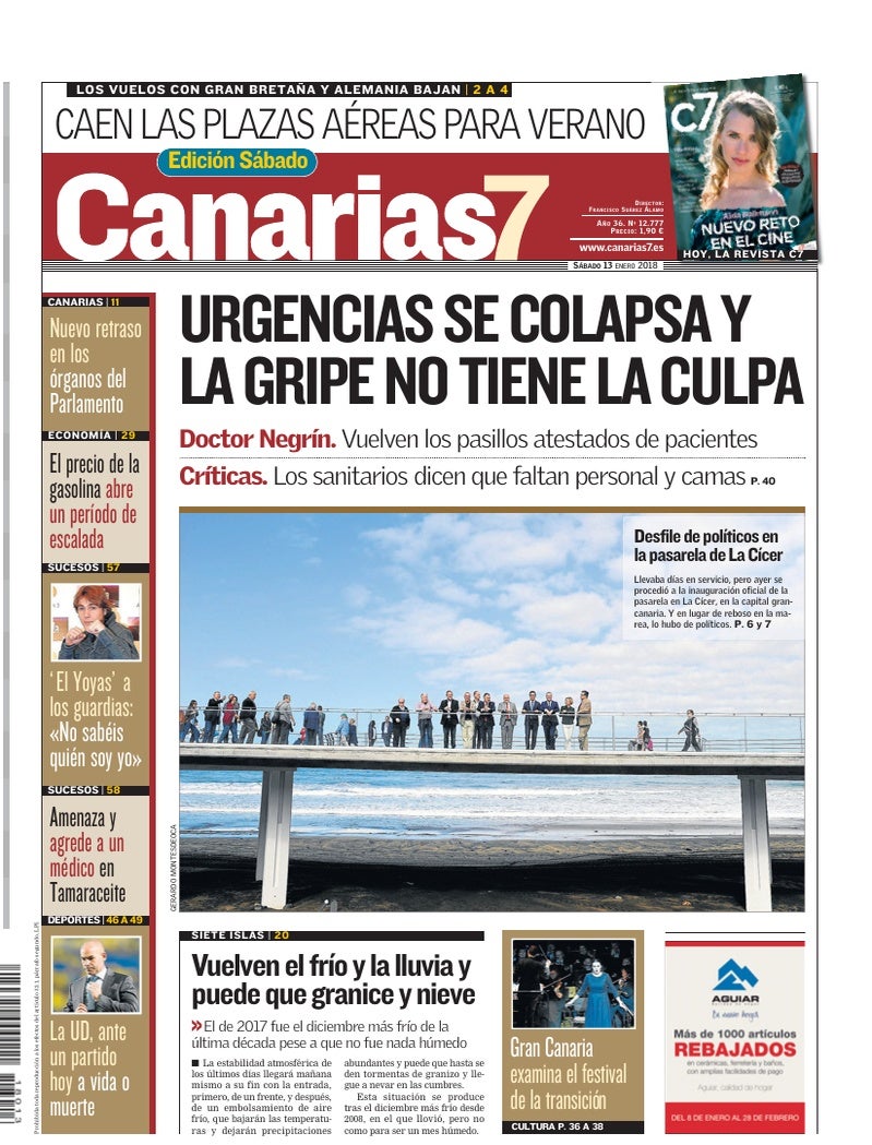 Portada Canarias7 13-01-2018