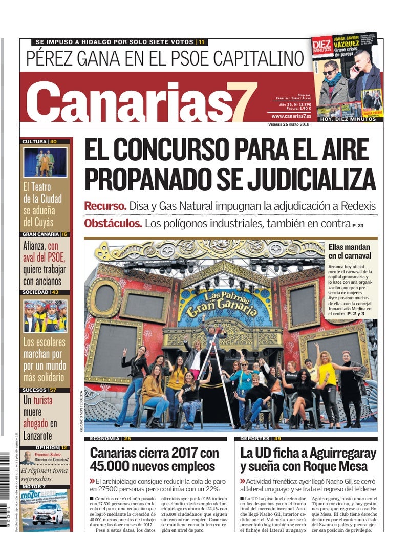Portada Canarias7 26-01-2018