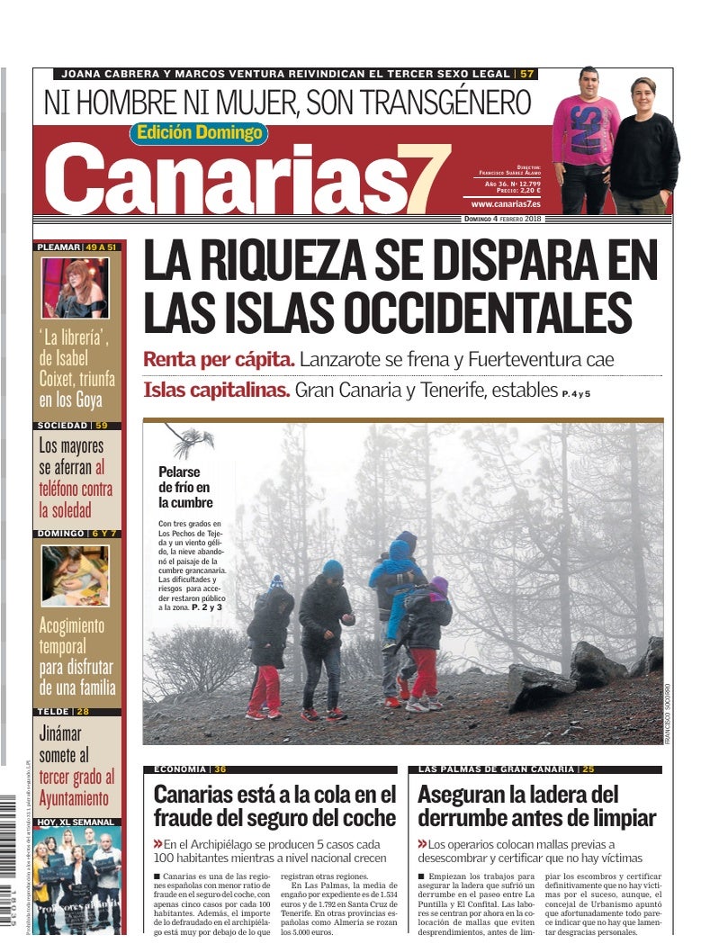 Portada Canarias7 04-02-2018