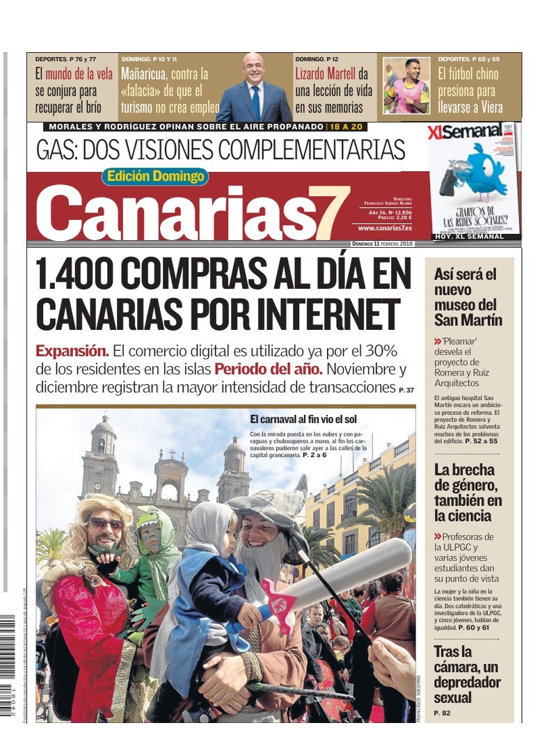Portada Canarias7 11-02-2018