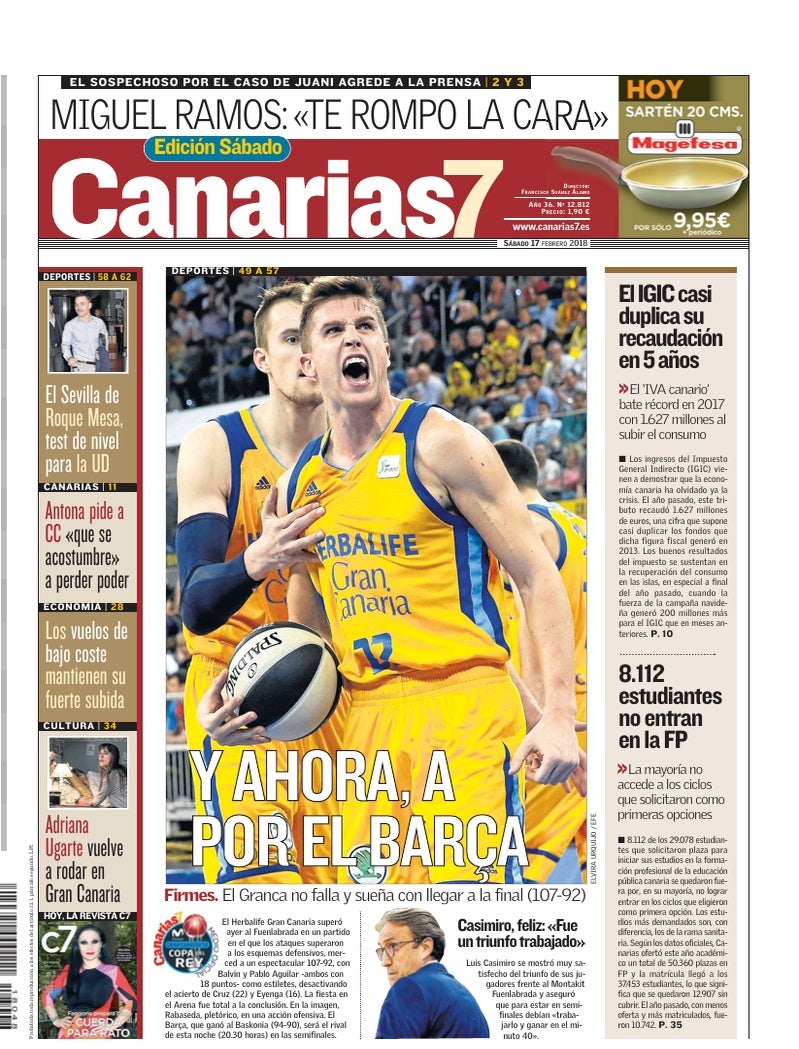 Portada Canarias7 17-02-2018
