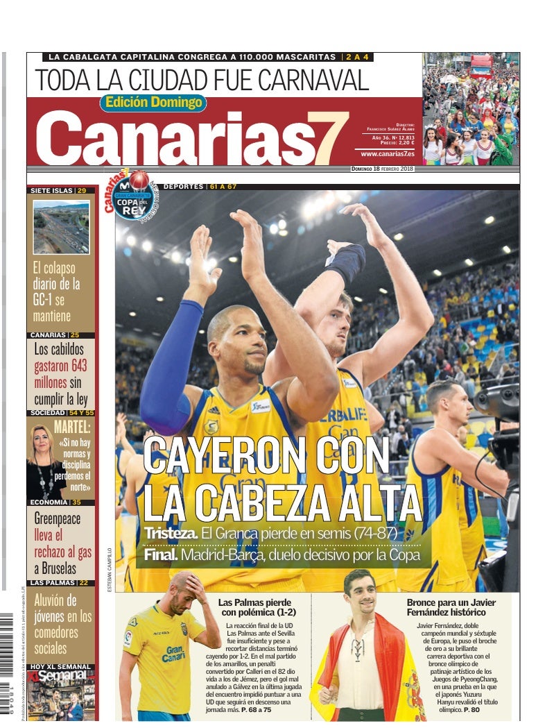 Portada Canarias7 18-02-2018