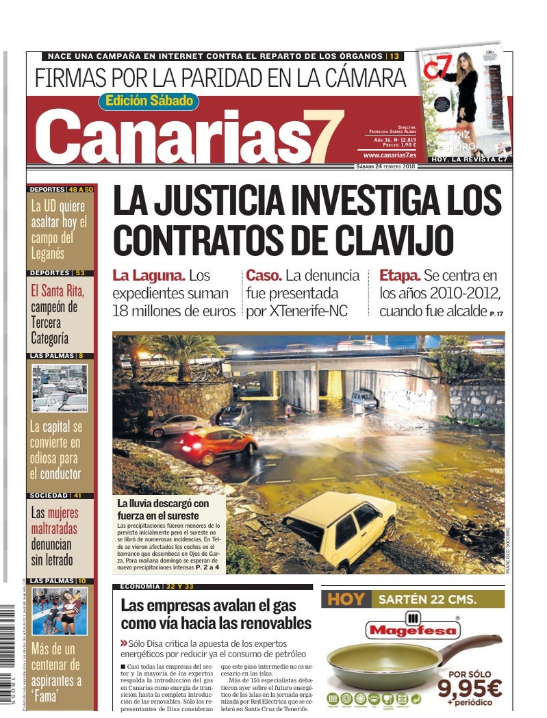Portada Canarias7 24-02-2018