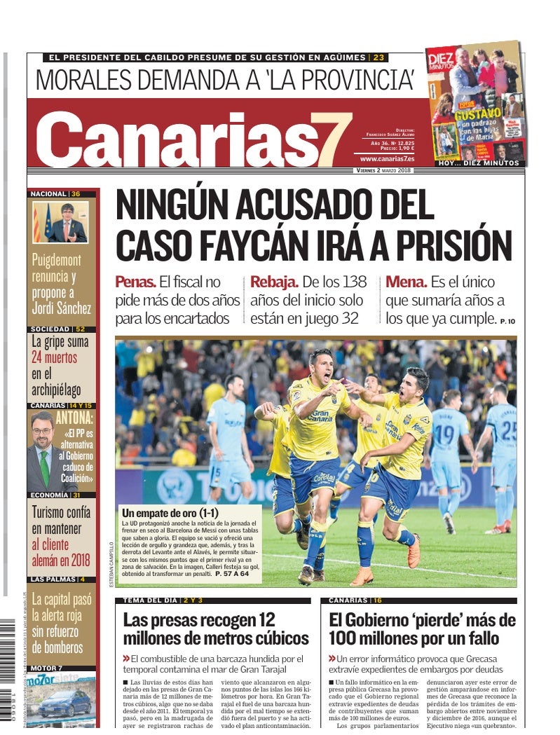 Portada Canarias7 02-03-2018