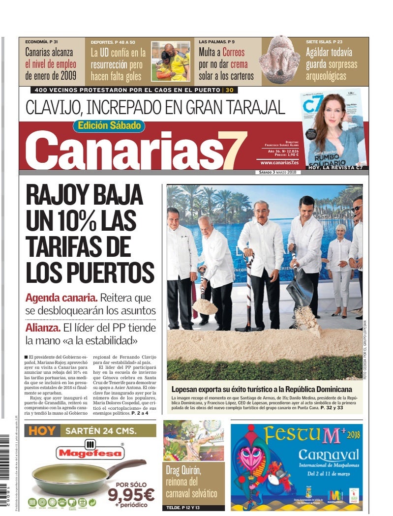 Portada Canarias7 03-03-2018