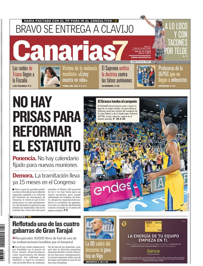 Portada Canarias7 05-03-2018