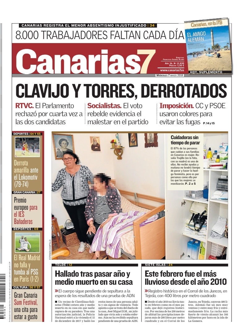 Portada Canarias7 07-03-2018