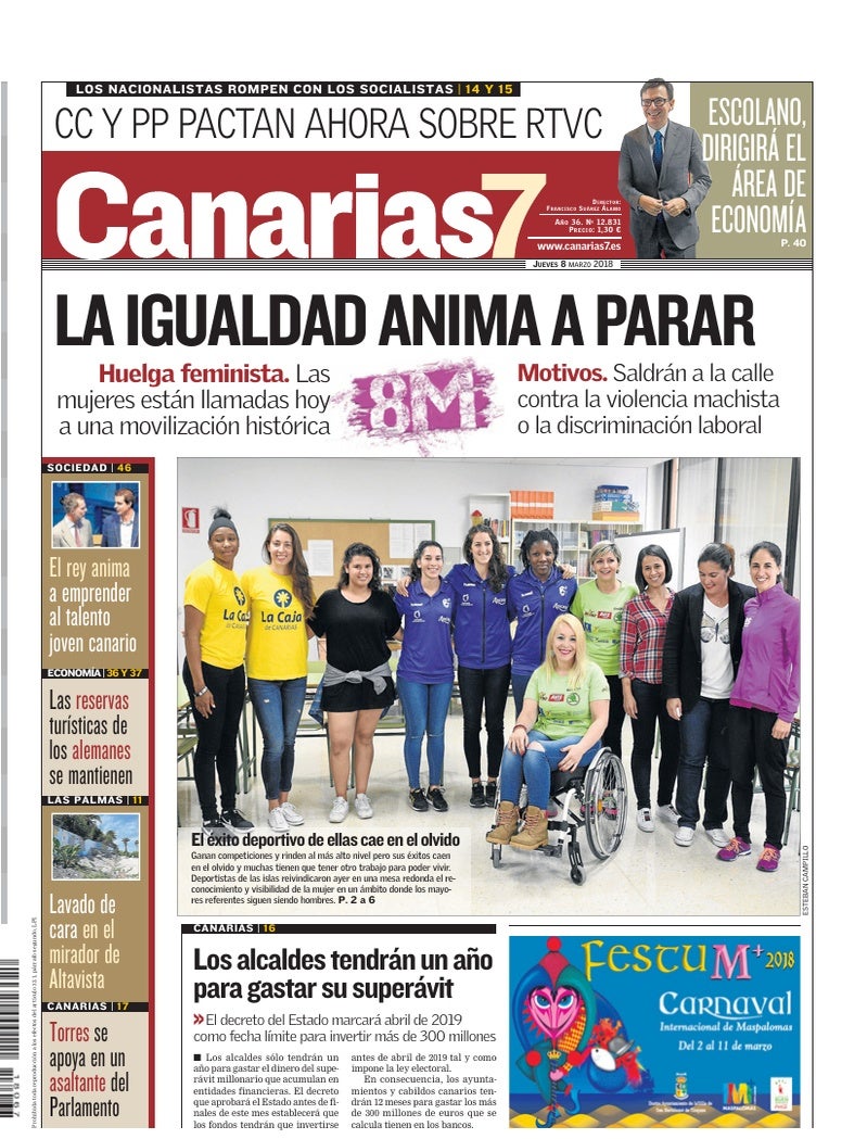 Portada Canarias7 08-03-2018